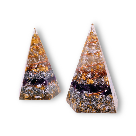 Bergkristalpunt Piramide Orgonite