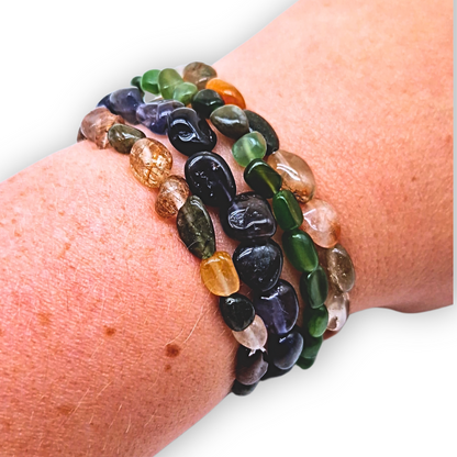 Nefriet jade Trommelsteenarmband